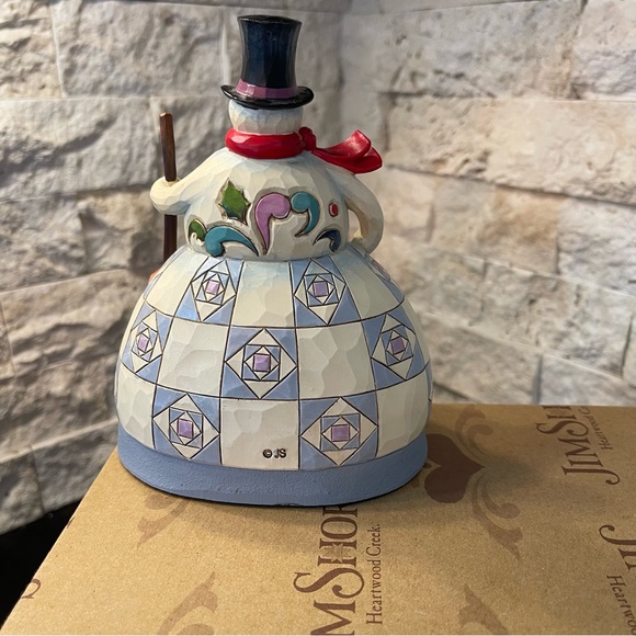 JIM SHORE Heartwood Creek Collection Snowman 2010 Mantel Stocking Hanger #407620 - Picture 4 of 10